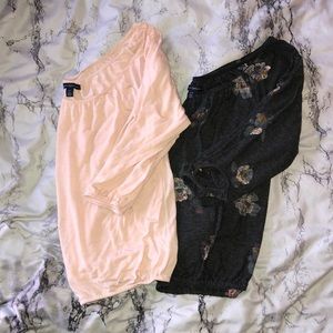 Set of 2 AEO Soft 3/4 Sleeve Tops in S & XS